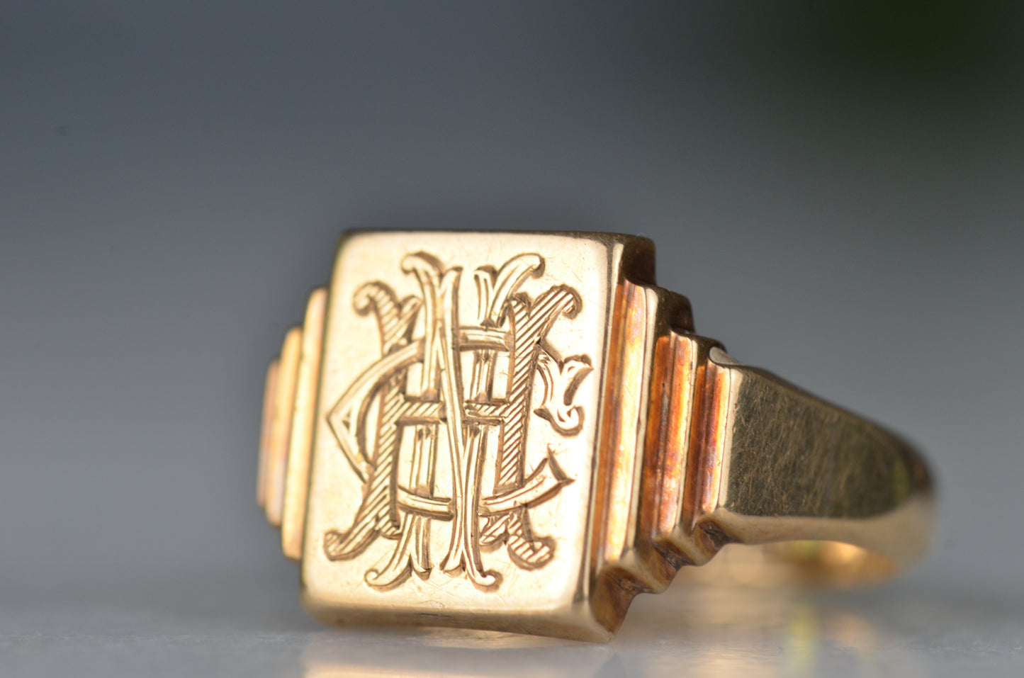 Bold Midcentury Monogram Signet