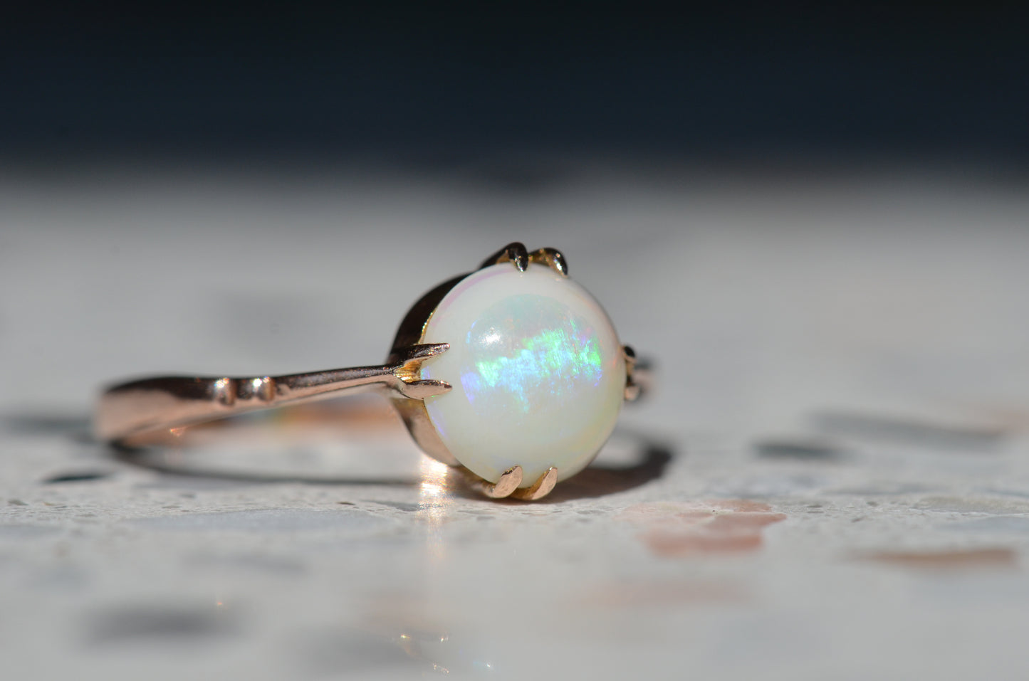 Minimalist Vintage Opal Ring