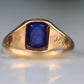 Vivid Sentimental Memorial Lapis Signet