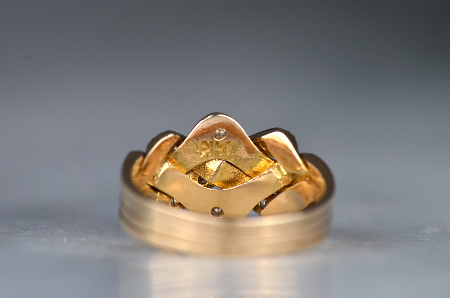 Sparkling Vintage Diamond Puzzle Ring