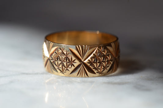 Shimmering Vintage Eternity Band