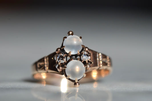 Dreamy Celestial Antique Moonstone Ring