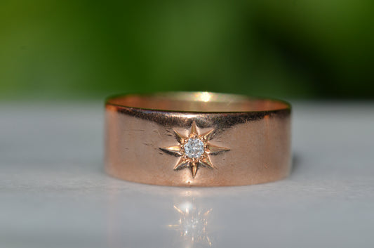 Heavy Antique Diamond Cigar Band