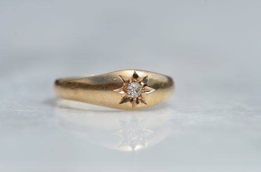 Bright Single Starburst Ring