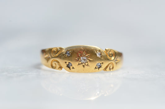 Dainty Scattered Starburst Ring