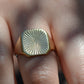 Scintillating Rays Vintage Signet Ring