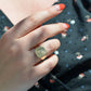Scintillating Rays Vintage Signet Ring