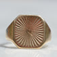 Scintillating Rays Vintage Signet Ring