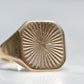 Scintillating Rays Vintage Signet Ring