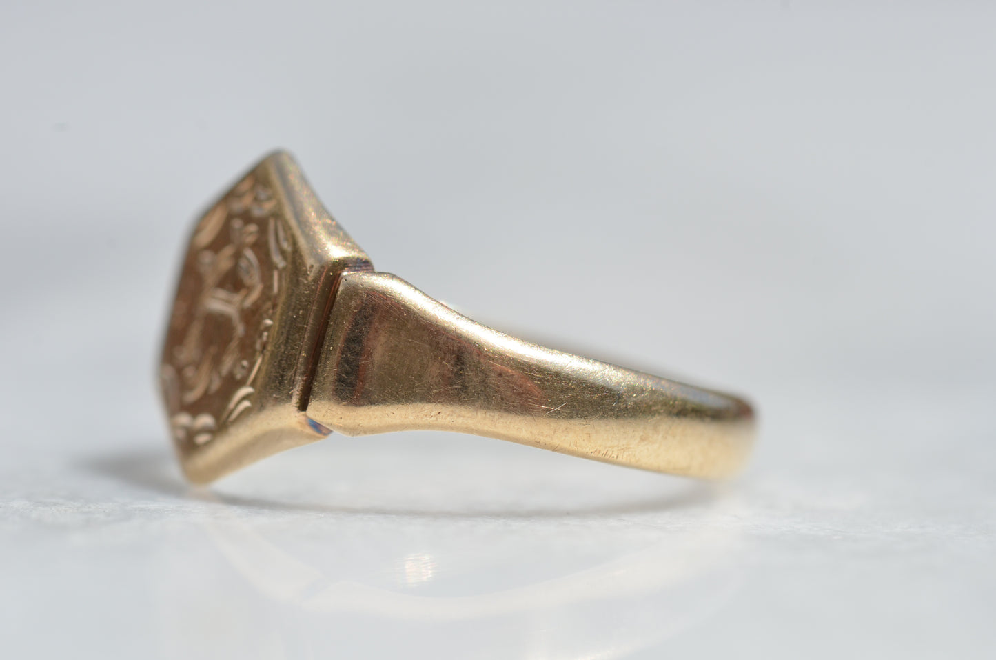Gorgeous Vintage Hexagon Signet Ring