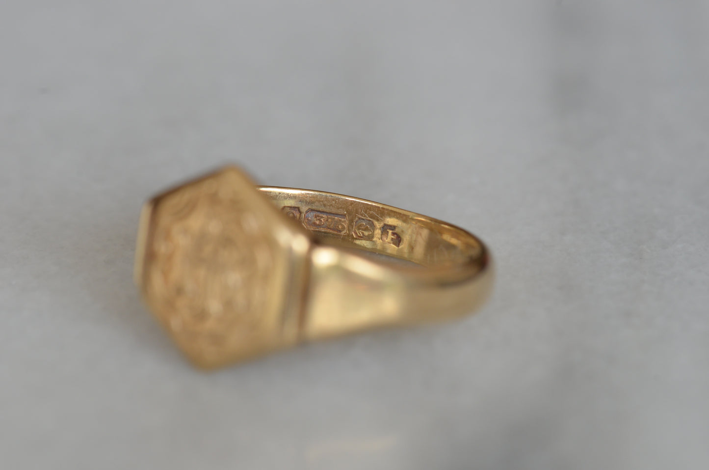 Gorgeous Vintage Hexagon Signet Ring