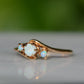 Lovely Vintage Opal Bypass Trilogy Ring