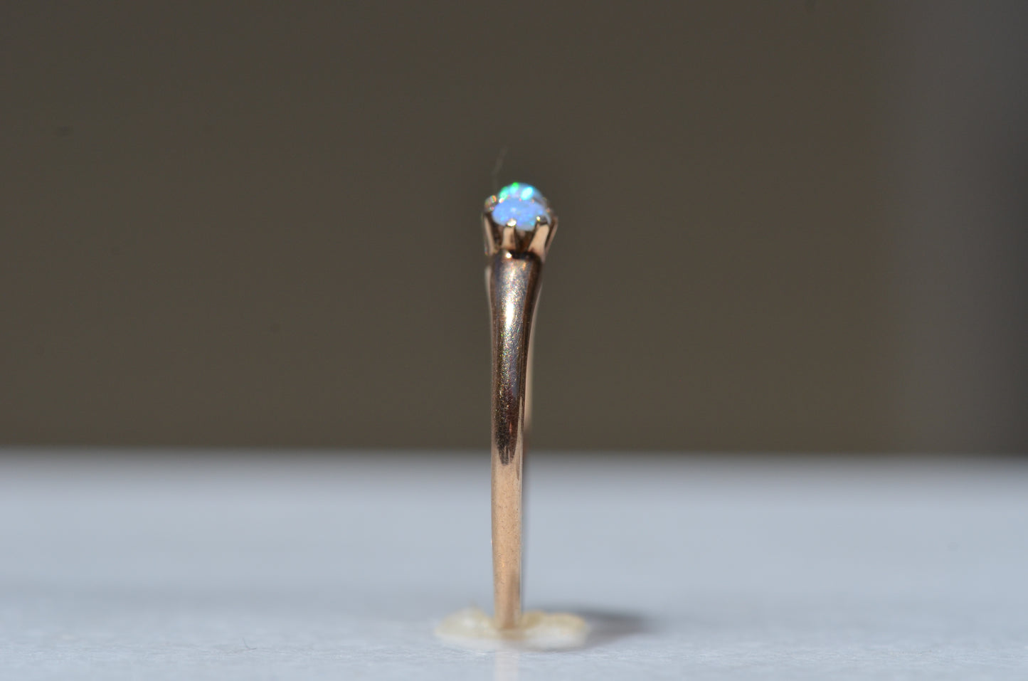 Vivid Tiny Opal Vintage Trilogy Ring