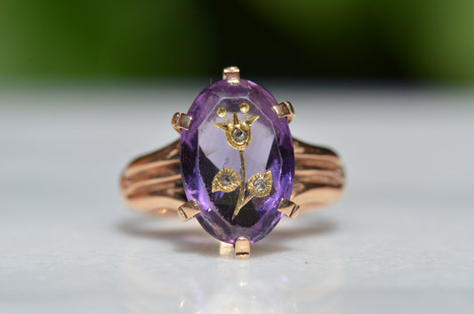 Exquisite Antique Rose of Sharon Ring