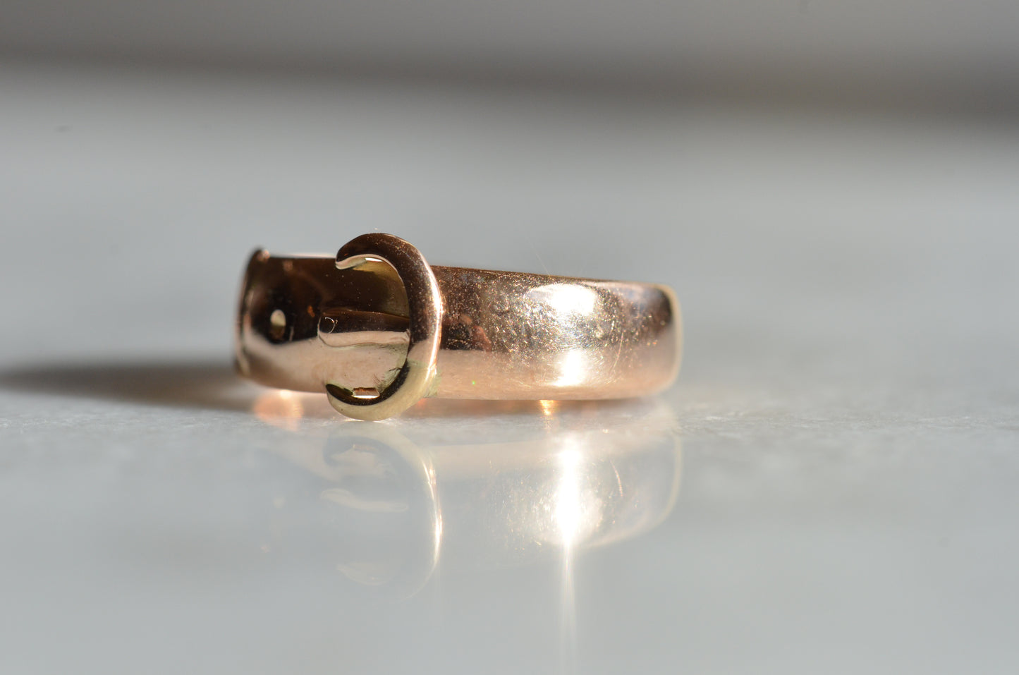 Smooth Antique Buckle Ring