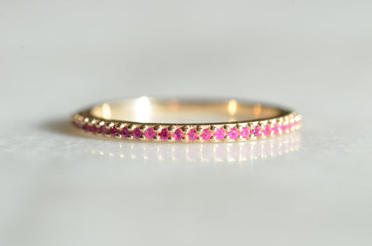 Vibrant Estate Glass-Filled Ruby Stacker