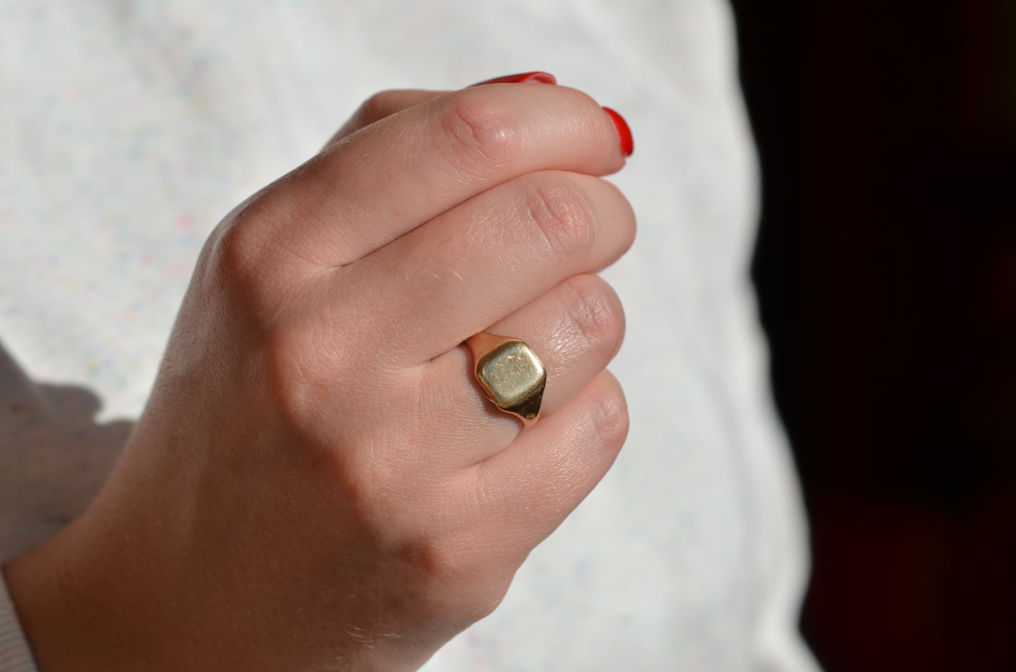 Classic Blank Vintage Signet Ring